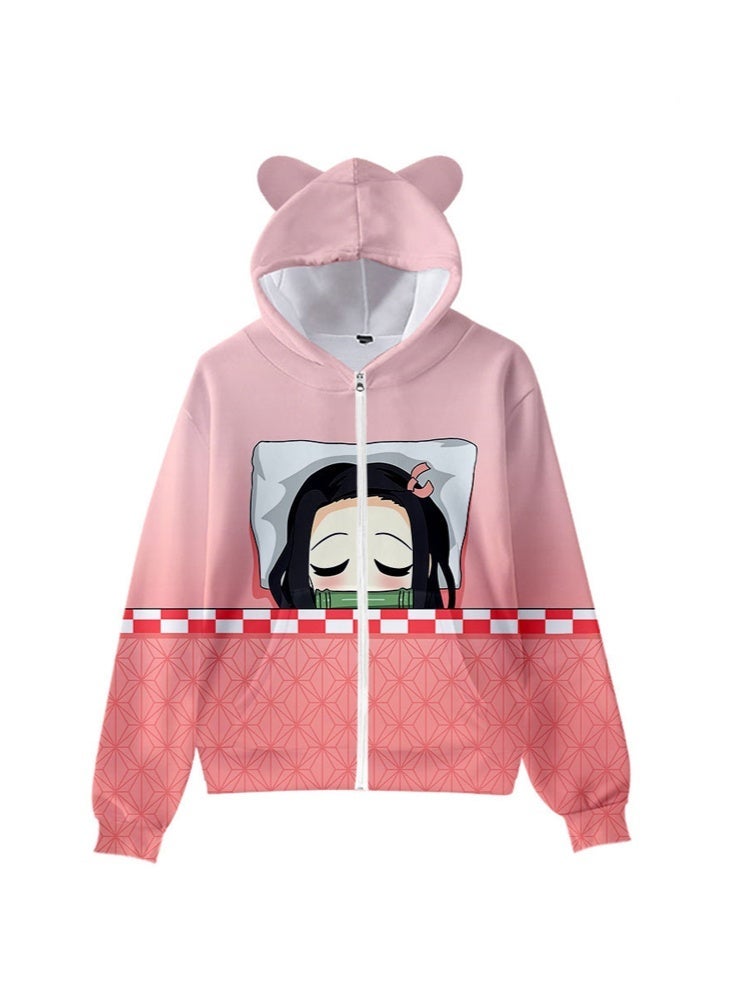 general Nezuko Print Jacket - Print Coat Multiple Sizes Breathable Casual Outerwear for Fans Daily - Image 1